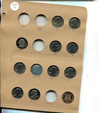 1979 - 1981 Susan B Anthony Dollar 11 Coin Set Bu,  Proof 9099k