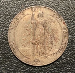 1908 Great Britain One Florin - Two Shillings