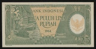 Indonesia (p095a) 25 Rupiah 1964 Unc