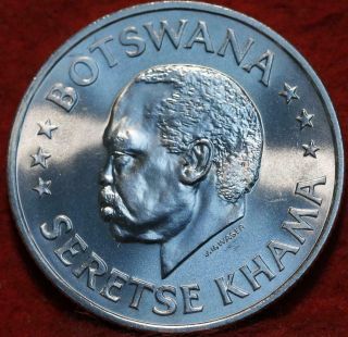 Uncirculated 1966b Botswana 50 Cents Silver Foreign Coin