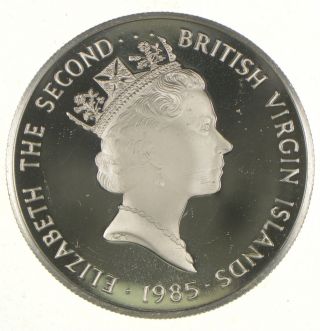 1985 British Virgin Islands 20 Dollars - World Silver Coin - 20.  2g 627