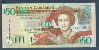 East Caribbean States 50 Dollars,  2003,  Antigua,  P 45a,  Unc