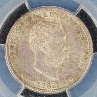 25 Cent 1883 Pcgs Ms64 Kingdom Of Hawaii United States Usa Quarter Dollar Bu Unc