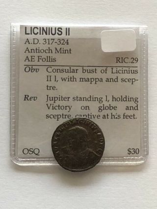 Ancient Roman Coin Licinius Ii A.  D.  317 - 324 Antioch