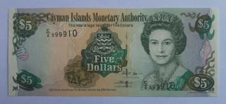Cayman Islands - 5 Dollars - 2005 - Pick 34b,  Unc.