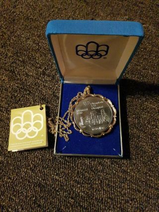 1973 Canada 10 Dollars 1976 Montreal Olympics Silver Coin And Necklace