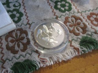 Gilroy Roberts - Birds - Sterling Silver Medal 2 Chickadees 1970