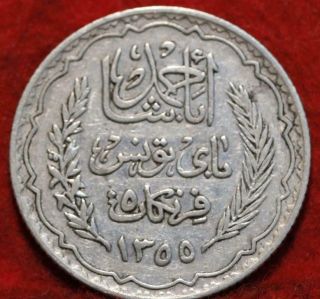 1936 Tunisia 5 Francs Silver Foreign Coin