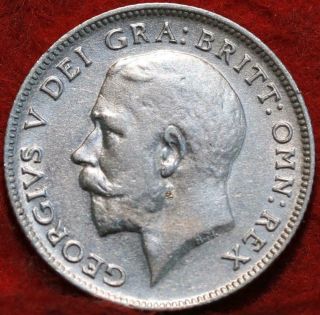 Uncirculated 1922 Great Britain 6 Pence Silver Foreign Coin