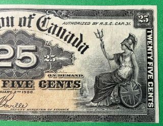 1900 Fractional Shinplaster Bouville 25 Cent Dominion of Canada EF,  DC - 15b 4