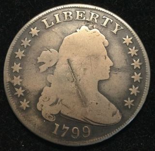 1799 Silver Dollar Bb - 155,  R4,  Tough Variety