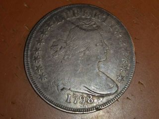 1798 Silver Dollar Bb - 96,  Knob 9,  5 Lines