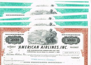 Set 7 American Airlines,  Inc. ,  1970s,  Vf,