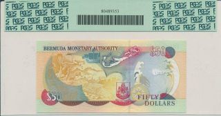 Monetary Authority Bermuda $50 2000 Low No.  000455 PMG 64PPQ 2