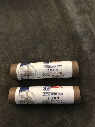 2009 Lincoln Cent Formative Year Coin Rolls P,  D