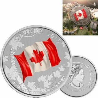 2015 Canada $25 Fine Silver Coin - Canadian Flag