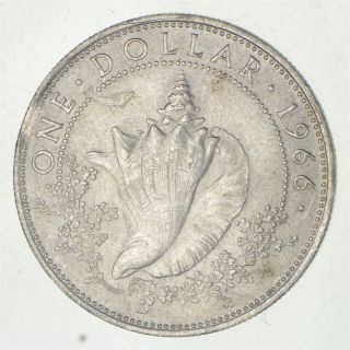 SILVER WORLD COIN - 1966 Bahama Islands 1 Dollar - World Silver Coin - 18g 393 2