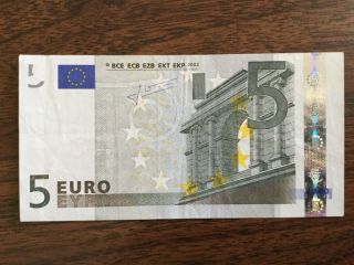 2002 Europe Paper Money - 5 Euros Banknote
