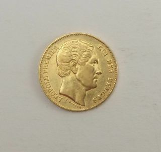 Belgium Gold 20 Francs 1865,  Leopold I.