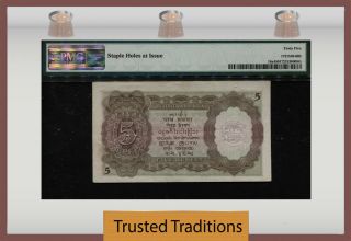 TT PK 18a 1937 INDIA RESERVE BANK 5 RUPEES 