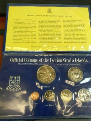 1975 Official Coinage Of The British Virgin Islands