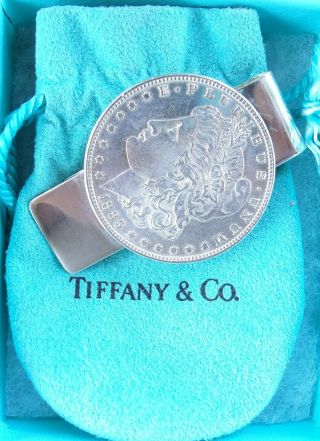 Tiffany & Co.  Heavy Sterling Silver Money Clip & Pouch