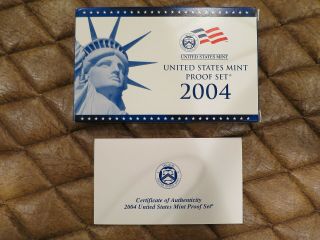 2004 Us Proof Set 9 Coin Set With Quarters