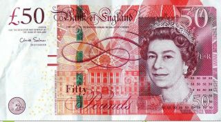 1 British £50 Pounds Real Currency Perfect For Your Travel