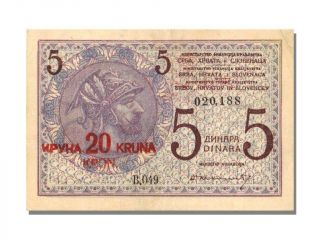 [ 22677] Yugoslavia,  20 Kronen On 5 Dinara,  Km 16a,  Au (55 - 58),  B049