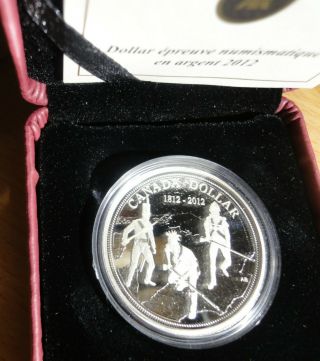 2012 Canada 1 Dollar War Of 1812 100th Anniversary Silver & Box