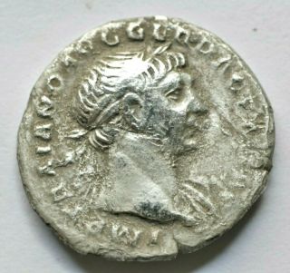 Trajan (98 - 117).  Denarius 2.  29gr;.  Rome.  Obv:laureate Bust Right,  Slight Drapery