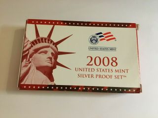2008 United States Silver Proof Set W/box And