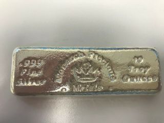10 Oz Hand - Poured 999 Silver Loaf Bar,  Monarch Precious Metals