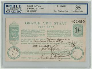 South Africa Boer War Post Note