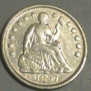 1857 Half Dime Seated Liberty Vf/xf