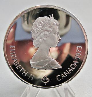 Proof Canada 1973 Xxi Olympics Silver Ten $10 Dollar (series I) Coin (km 86.  1)