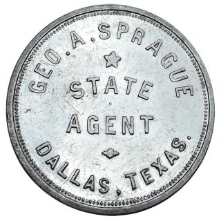 Texas Token - Geo A Sprague,  Dallas TX - Advance Engines (1912) Pictorial 2
