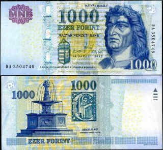 Hungary 1000 1,  000 Forint 2012 P 197 Unc