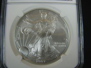 2007 W Burnished Silver American Eagle Annual Dollar Set NGC Ms 70 Star Label 2
