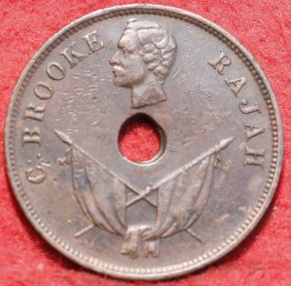 1892h Sarawak One Cent Foreign Coin