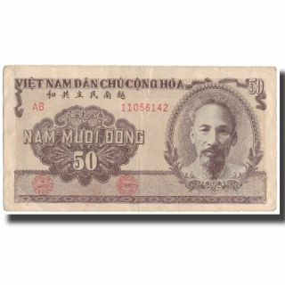 [ 597531] Banknote,  Vietnam,  50 D Ox Ng,  Km:61b,  Vf (30 - 35)
