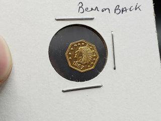 1857 California Gold 1/4 Token Octagon Shape
