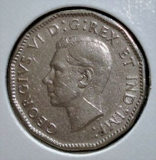 1947 With Dot Canadian Nickel 5 Cents Coin