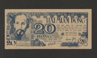 North Vietnam,  20 Dong Banknote,  1948,  Choice About Uncirculated,  Cat 24 - A