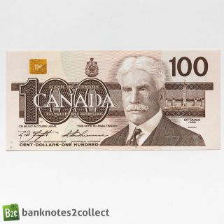 Canada: 1 X 100 Canadian Dollar Anknote.  Dated 1988.