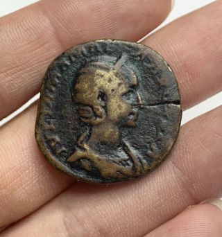 Ancient Roman Coin Sestertius Julia Mamaea 222 - 235ad Felicitas 20.  8g