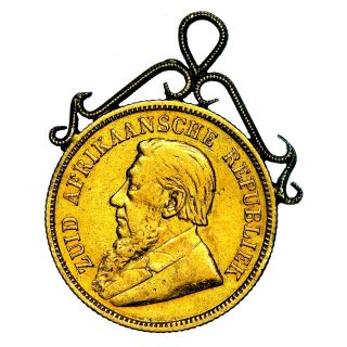 1892 Paul Kruger South Africa Gold Half 1/2 Pond Coin
