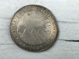 Central American Republic 8 Reales 1825 Ng M Very Lustrous