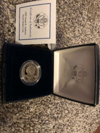 1999 Susan B.  Anthony Proof Dollar Coin W/coa