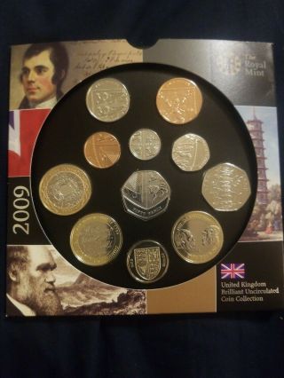 2009 Uk Royal 12 Coin Uncirculated Set